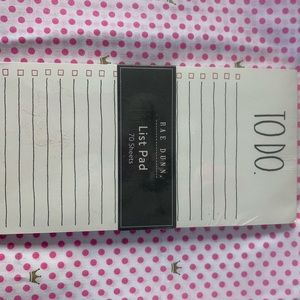 NWT Rae Dunn TO DO List Pad (70 lined sheets)